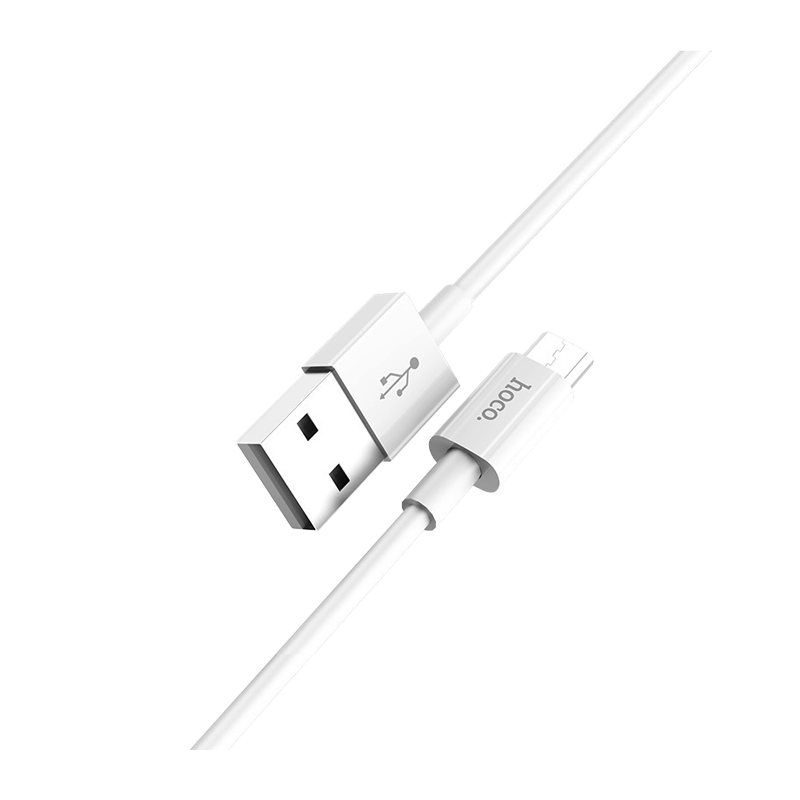 Кабель HOCO X23 USB (m)-microUSB (m) 1.0м 2.1A TPE белый (1/46/276)