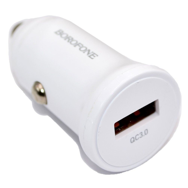 Автомобильное З/У Borofone BZ18 1USB 2.1A 18W QC3.0 с кабелем Type-C черный (1/48/192)
