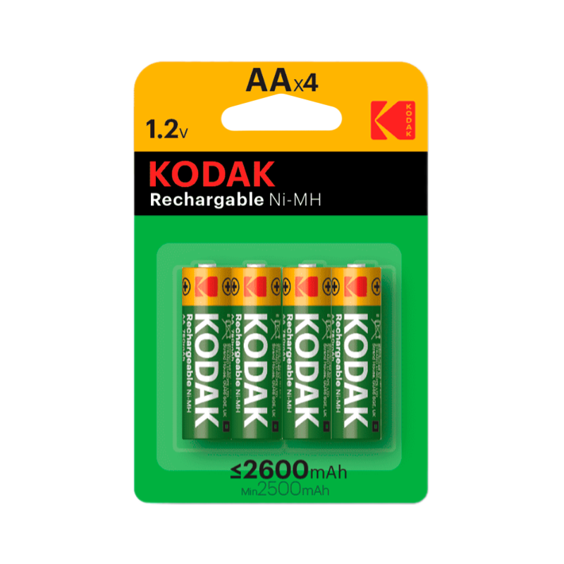 Аккумулятор бытовой Kodak HR6 AA BL4 NI-MH 2600mAh (4/80/640/15360)