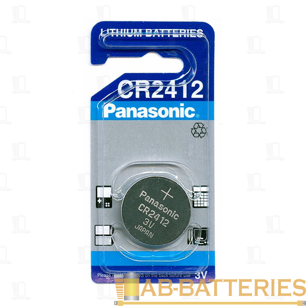 Батарейка Panasonic CR2412 PK1 Lithium 3V
