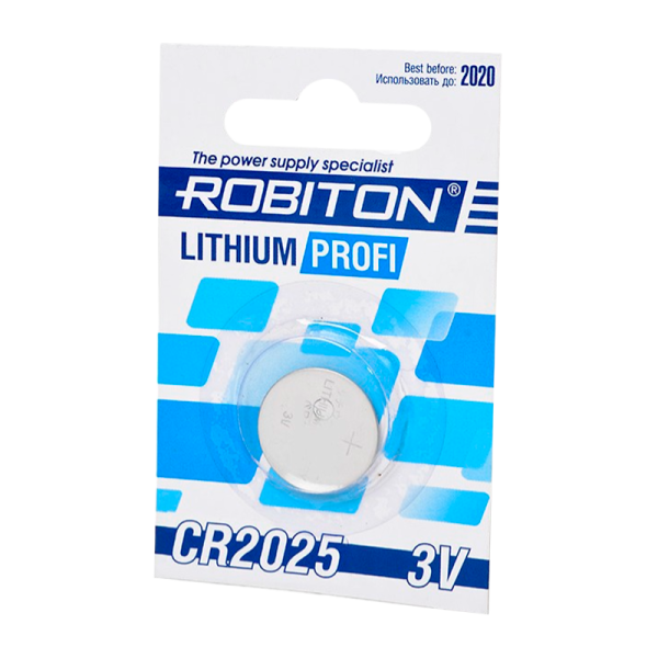 Батарейка ROBITON PROFI R-CR2025-BL1, CR2025 BL1 (1/40/1800)