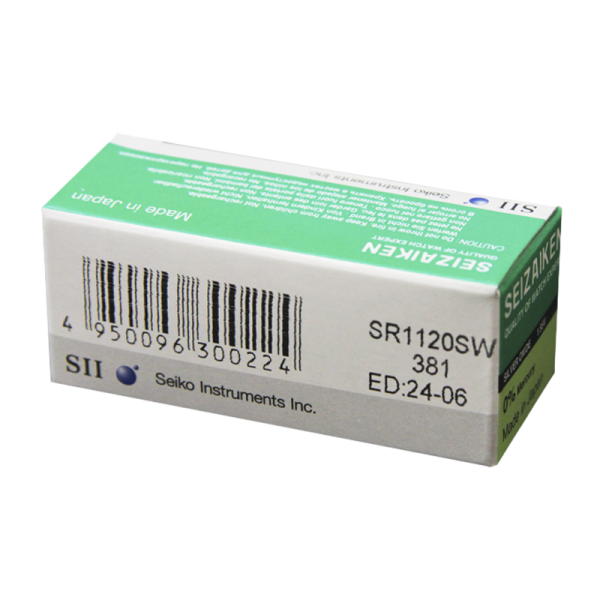 Батарейка SEIZAIKEN 381 (SR1120SW) Silver Oxide 1.55V (1/10/100/1000)