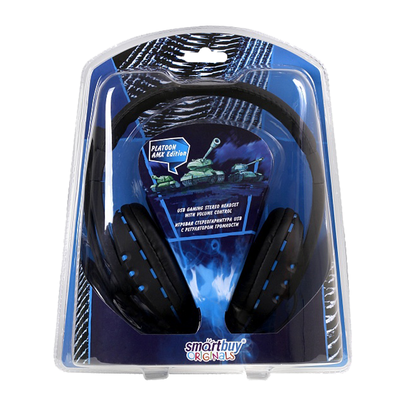 Наушники полноразмерные Smartbuy Platoon AMX Edition с микр. игровые черный (1/20)