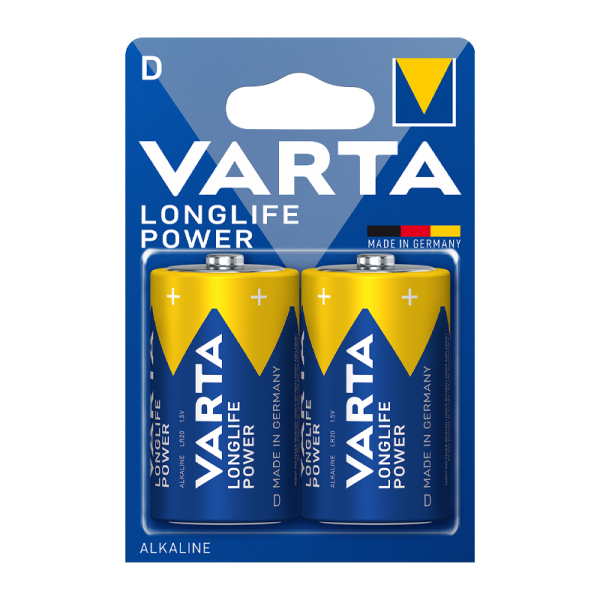Батарейка Varta LONGLIFE POWER (HIGH ENERGY) LR20 D BL2 Alkaline 1.5V (4920) (2/20/100)
