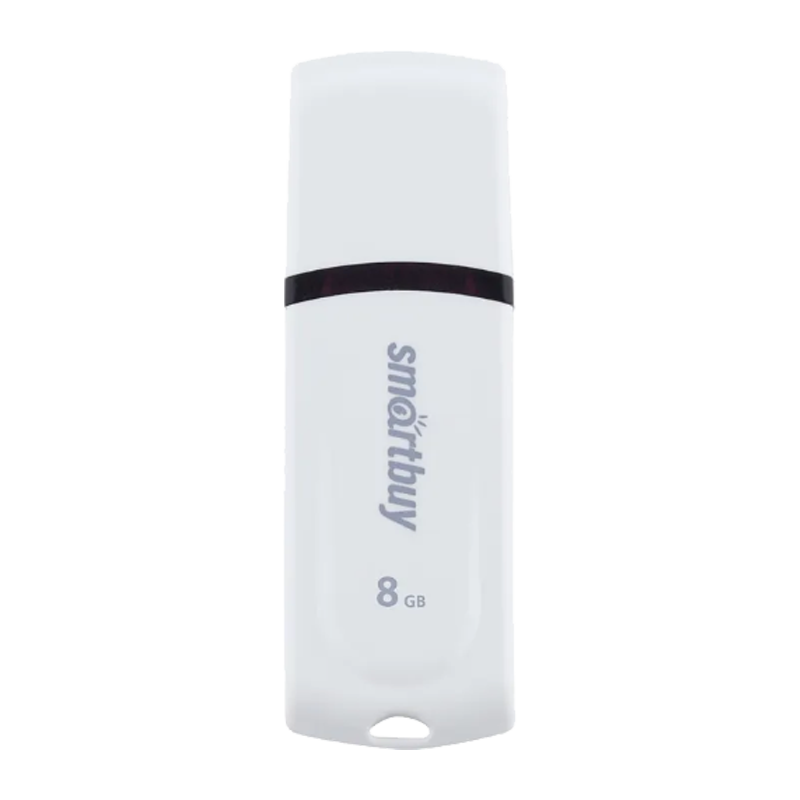Флеш-накопитель Smartbuy Paean 8GB USB2.0 пластик белый