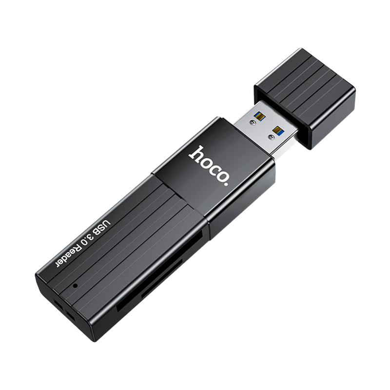 Картридер HOCO HB20 USB3.0 SD/microSD черный (1/50/200)