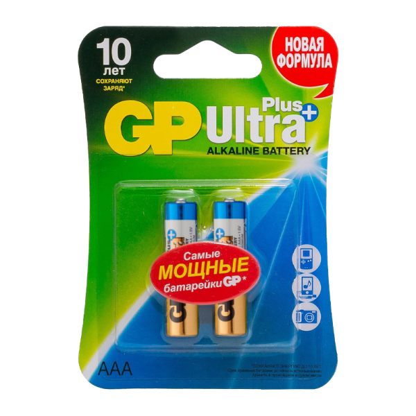 Батарейка GP ULTRA PLUS LR03 AAA BL2 Alkaline 1.5V (2/20/160)