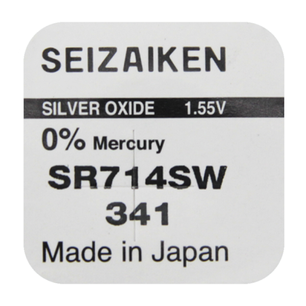 Батарейка SEIZAIKEN 341 (SR714SW) Silver Oxide 1.55V (1/10/100/1000)