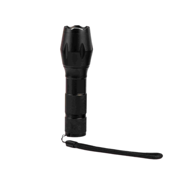 Фонарь универсальный Облик 206 10W 1LED от батареек 3 режима+ZOOM черный