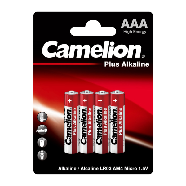 Батарейка Camelion Plus LR03 AAA BL4 Alkaline 1.5V (4/48/1152)