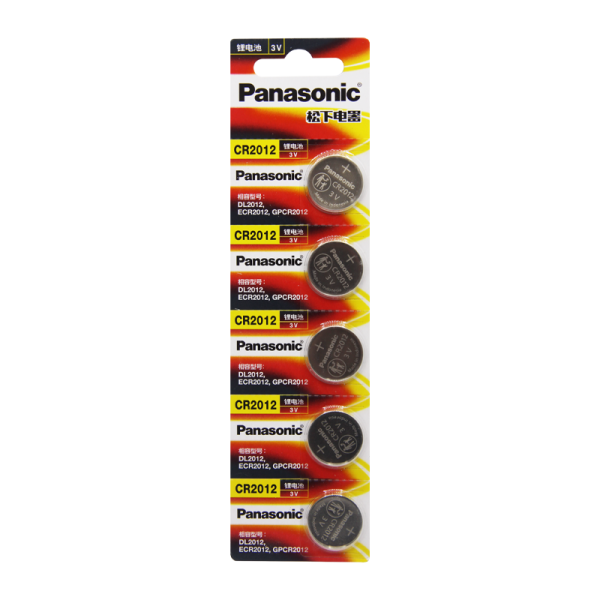Батарейка Panasonic Power Cells CR2012 BL5 Lithium 3V CN (Китай)