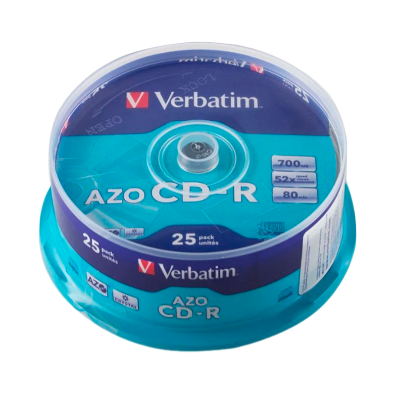 Диск CD-R Verbatim DL 700MB 52x 25шт. cake box (25/200)