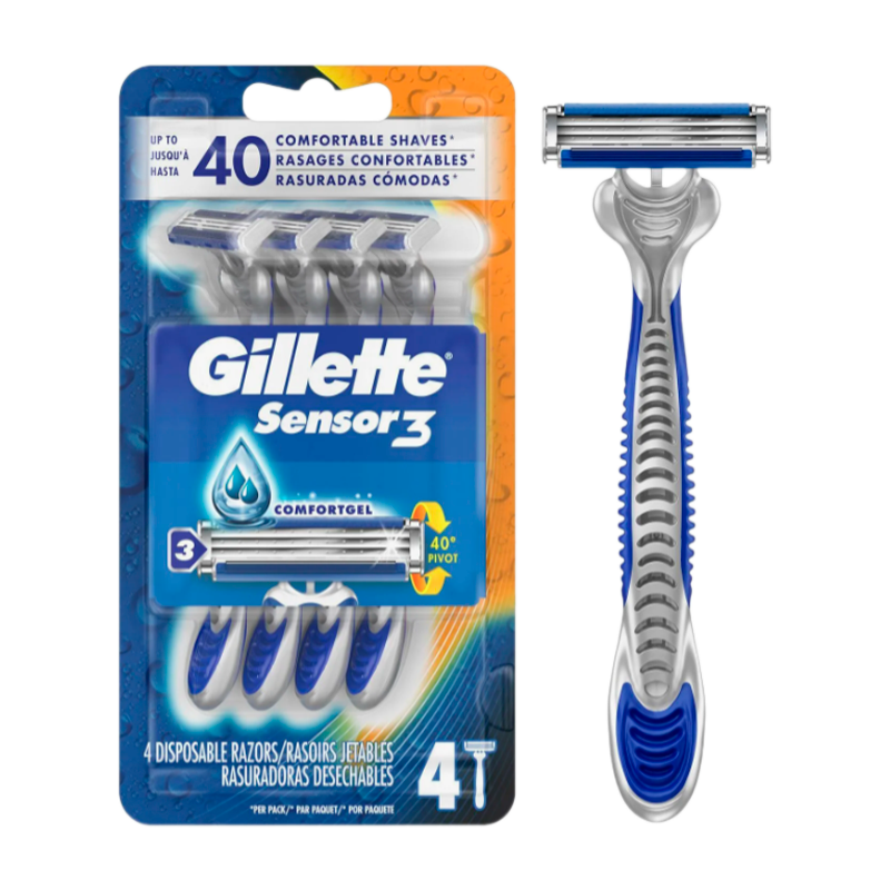 Бритва Gillette BLUE3 COMFORT 3 лезвия прорезиненная ручка 4шт. (1/6)