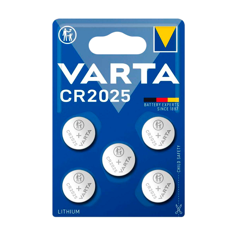 Батарейка Varta ELECTRONICS CR2025 BL5 Lithium 3V (6025) (5/50/500)