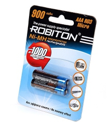 Аккумулятор ROBITON 900MHAAA-2 BL2 (2/50/200)