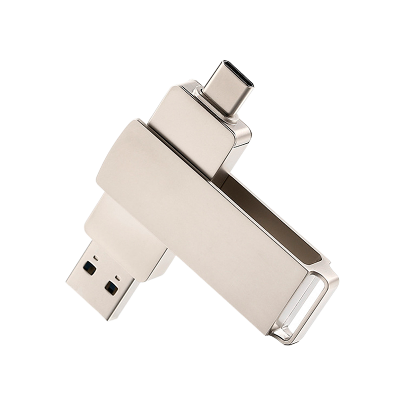 Флеш-накопитель GoPower MODERN 128GB USB3.0 Type-C (m) металл серый (1/500)