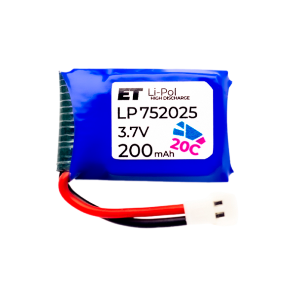 Аккумулятор ET LP752025-20CM Li-Pol, 3.7В, 200мАч (1/20)