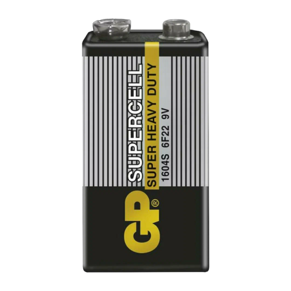 Батарейка GP Supercell Крона 6F22 Shrink 1 Heavy Duty 9V (1/10/500) R