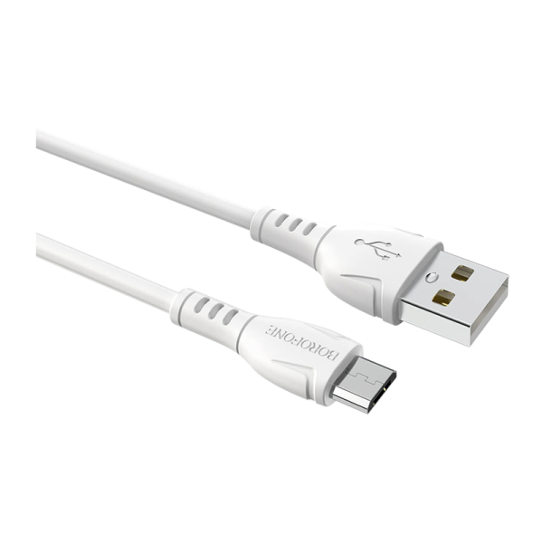 Кабель Borofone BX51 USB (m)-microUSB (m) 1.0м 2.0A ПВХ белый в коробке (1/360)