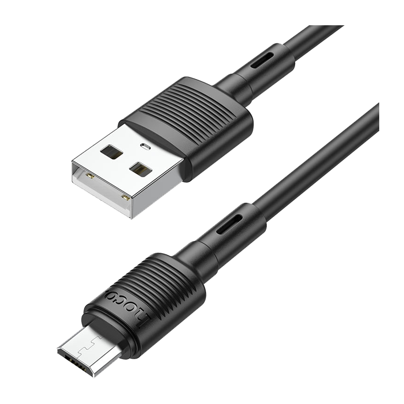 Кабель HOCO X83 USB (m)-microUSB (m) 1.0м 2.4A ПВХ черный (1/33/330)