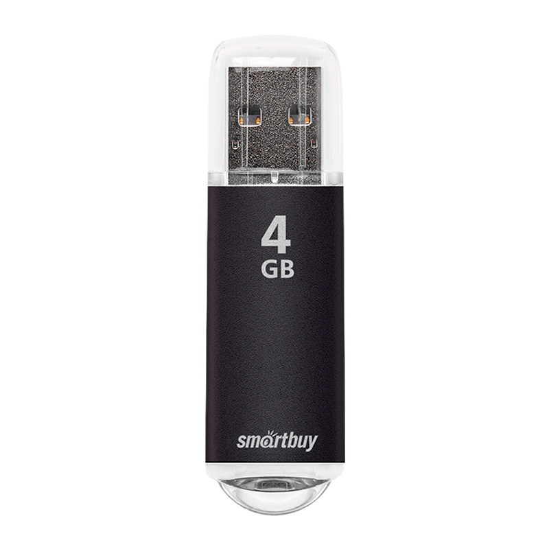 Флеш-накопитель Smartbuy V-Cut 4GB USB2.0 пластик черный