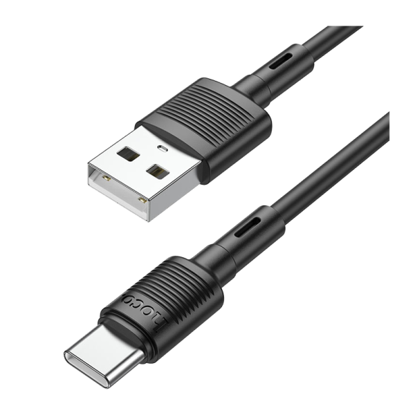 Кабель HOCO X83 USB (m)-Type-C (m) 1.0м 3.0A ПВХ черный (1/33/330)
