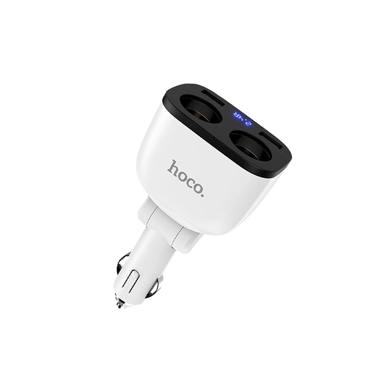 Автомобильное З/У HOCO Z28 2USB 3.1A 2 прикуривателя белый (1/120)