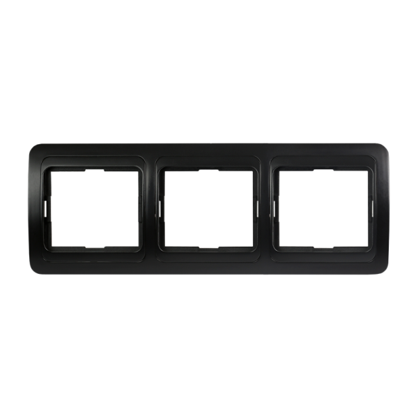 Рамка Smartbuy 3-местная горизонтальная черная "Марс"