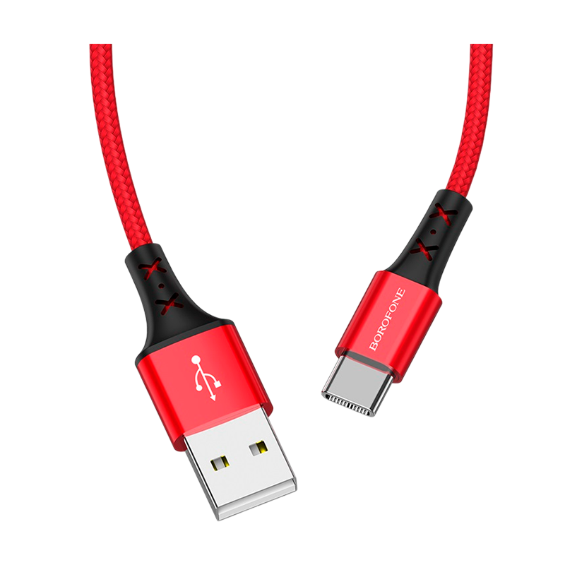 Кабель Borofone BX20 USB (m)-Type-C (m) 1.0м 2.0A нейлон красный (1/648)