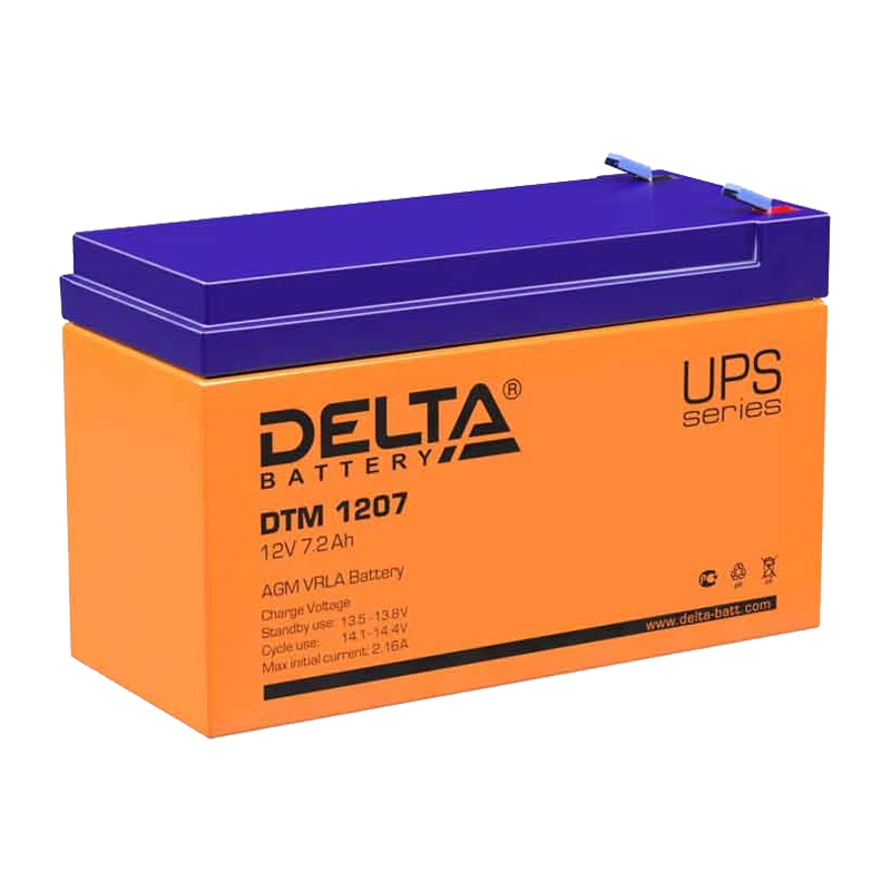 Аккумулятор свинцово-кислотный Delta DTM 1207 12V 7Ah (1/5)