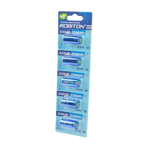Батарейка ROBITON STANDARD R-4LR44-0-BL5 4LR44 (0% Hg) BL5
