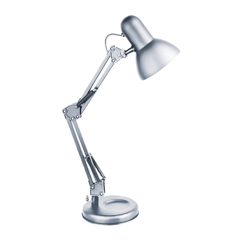 Светильник настольный Camelion KD-313 60W 230V E27 на основании серебряный (1/6)