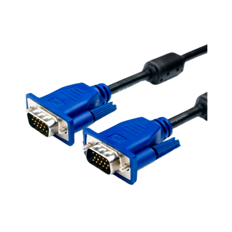 Кабель Atcom AT9153 VGA (m)-VGA (m) 30.0м силикон стаб.напр. синий в пакете (1/10)