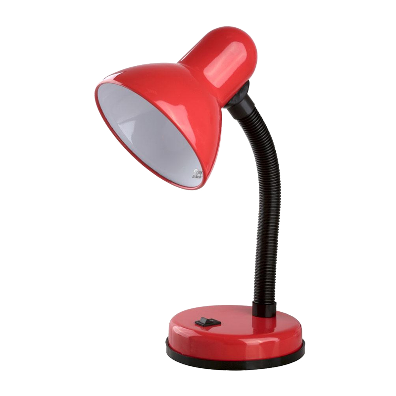 Светильник настольный Camelion KD-301 40W 230V E27 на основании красный (1/12)