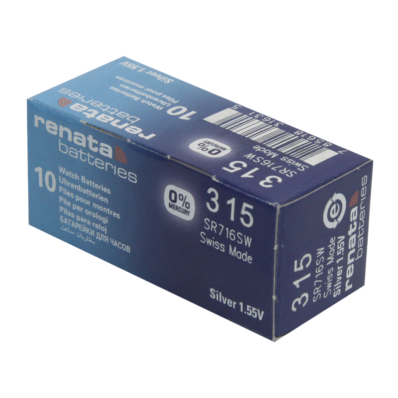 Батарейка Renata 315 (SR716SW) Silver Oxide 1.55V (1/10/100)