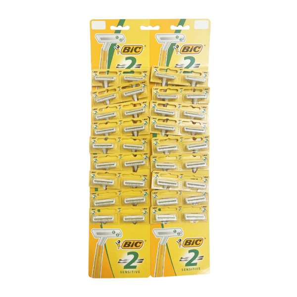 Бритва BIC станок одноразовый 2 лезвия для чувствительной кожи КАРТА 36шт.