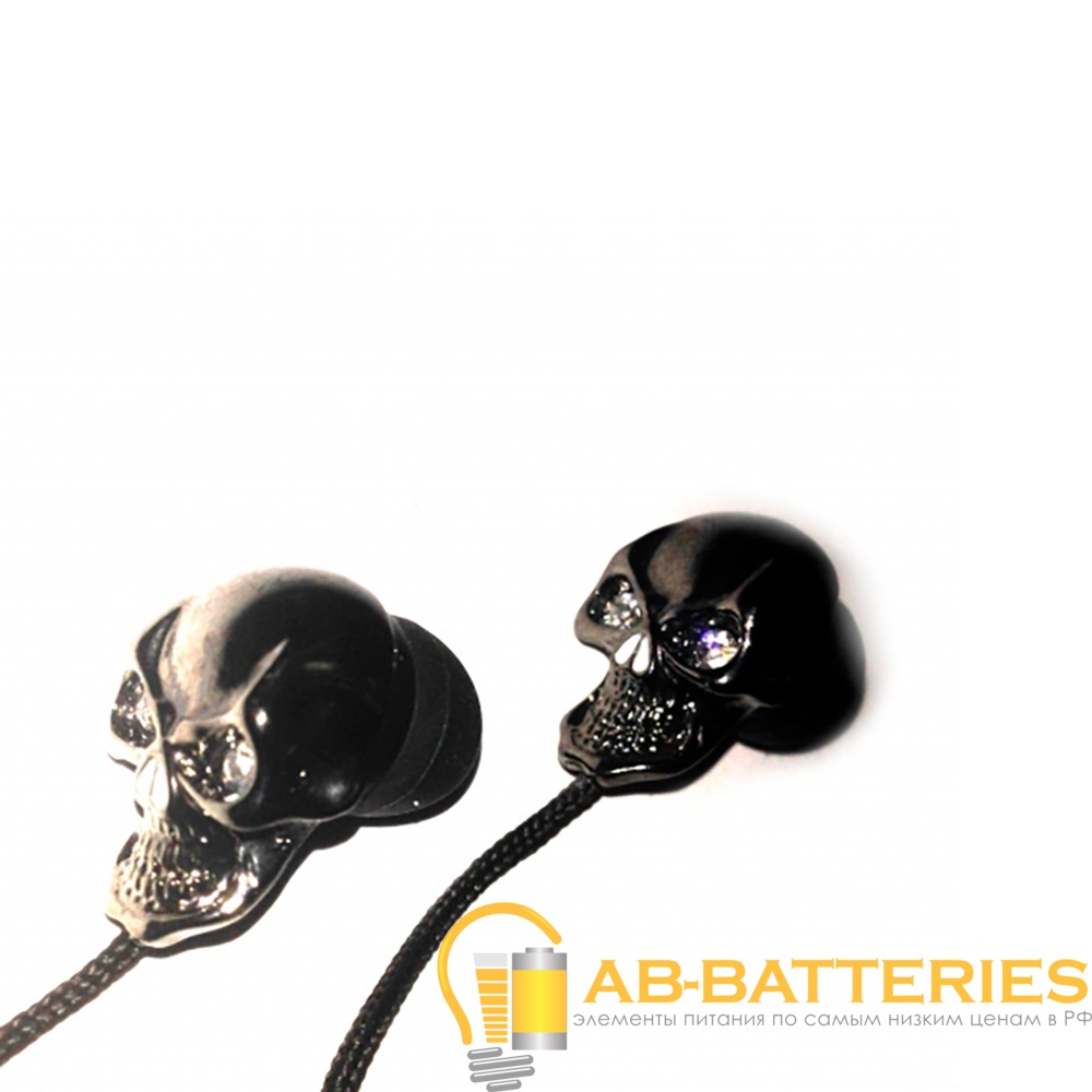 Наушники внутриканальные L-PRO AP-S05MP ЧЕРЕП черный (1/10/120)