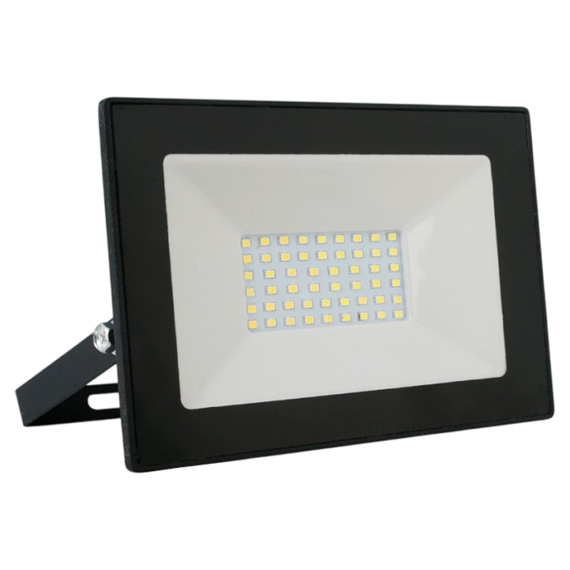 Прожектор светодиодный Ultraflash LFL-1001 10W 230V IP65 6500К холодный черный (1/30)