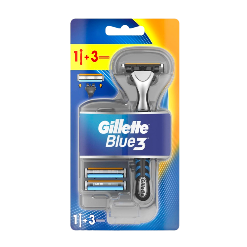 Бритва Gillette BLUE3 3 лезвия пластиковая ручка на карте 10шт. (10/120)