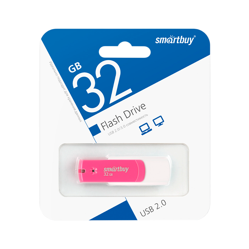 Флеш-накопитель Smartbuy Diamond 32GB USB2.0 пластик розовый