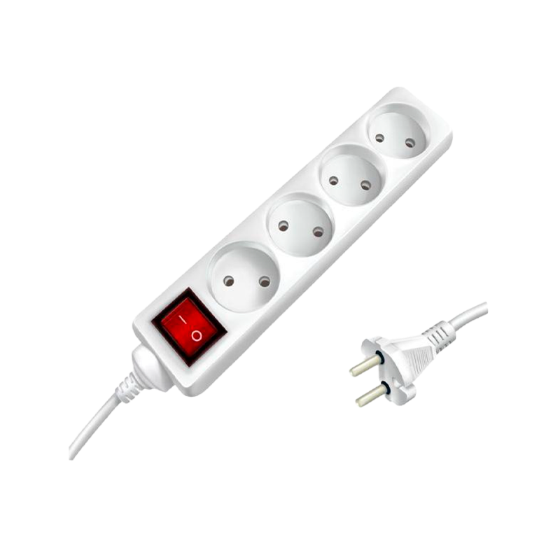 Удлинитель Старт S 4р.Б/З 10A 5.0м с выкл. ПВС 2x0.75мм² IP20 белый (1/20)