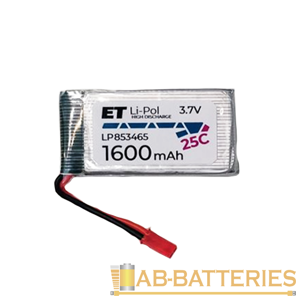 Аккумулятор ET LP853465-25CJ Li-Pol, 3.7В, 1600мАч (1/10)