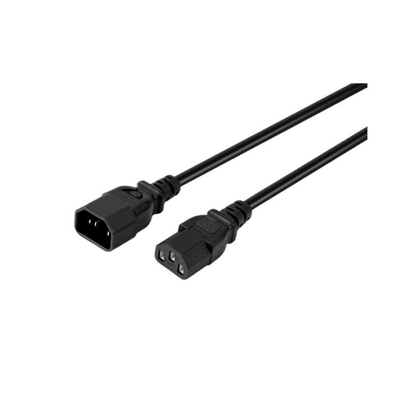 Кабель питания GoPower C14 (m)-C13 (f) 1.8м ПВХ 0.75мм удлинитель черный (1/10/100)