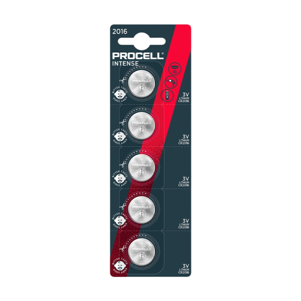 Батарейка Duracell Procell INTENSE CR2016 BL5 Lithium 3V (5/20/200)