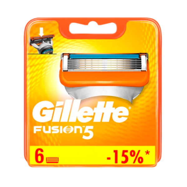 Сменные кассеты Gillette FUSION POWER 5 лезвий 6шт. (цена за 1 шт) (6/60)
