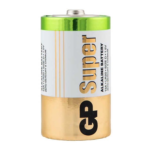 Батарейка GP Super LR20 D BL2 Alkaline 1.5V (2/20/160)