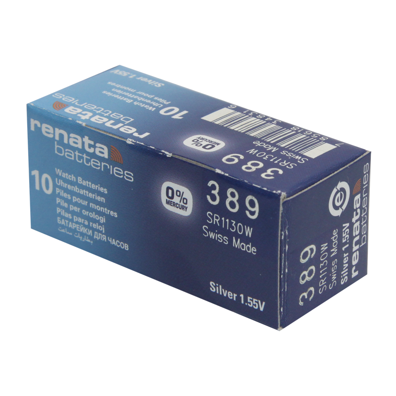 Батарейка Renata 389 (SR1130W) Silver Oxide 1.55V (1/10/100)