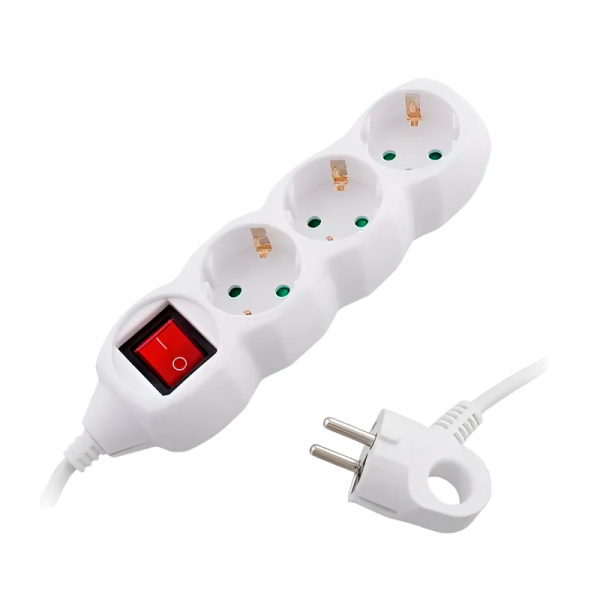 Удлинитель Старт S 3р.С/З 10A 1.5м с выкл. IP20 белый (1/20)