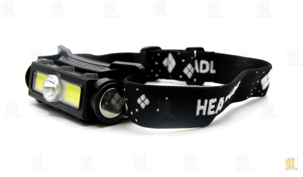 Фонарь налобный Без бренда HT-940 от аккумулятора 7 режимов черный