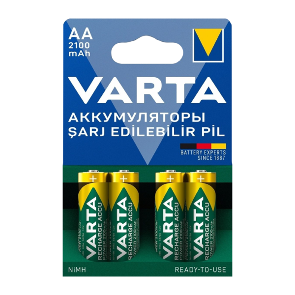 Аккумулятор предзаряженный RTU Varta HR6 AA BL4 NI-MH 2100mAh (4/40/400)
